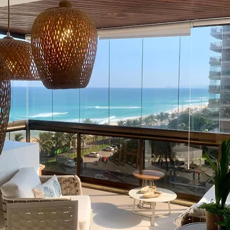 Lindo Apto No Melhor Lugar Da Barra Da Tijuca! Com Uma Vista De Tirar O Folego, Frente Para O Mar! Totalmente Equipado E Decorado Ao Lado Dos Melhores Hoteis E Quiosques Da Barra! Portaria 24H, Piscina, Sauna, Jacuzzi, Academia, Garagem, Wi-Fi, Lavan Río de Janeiro Exterior foto